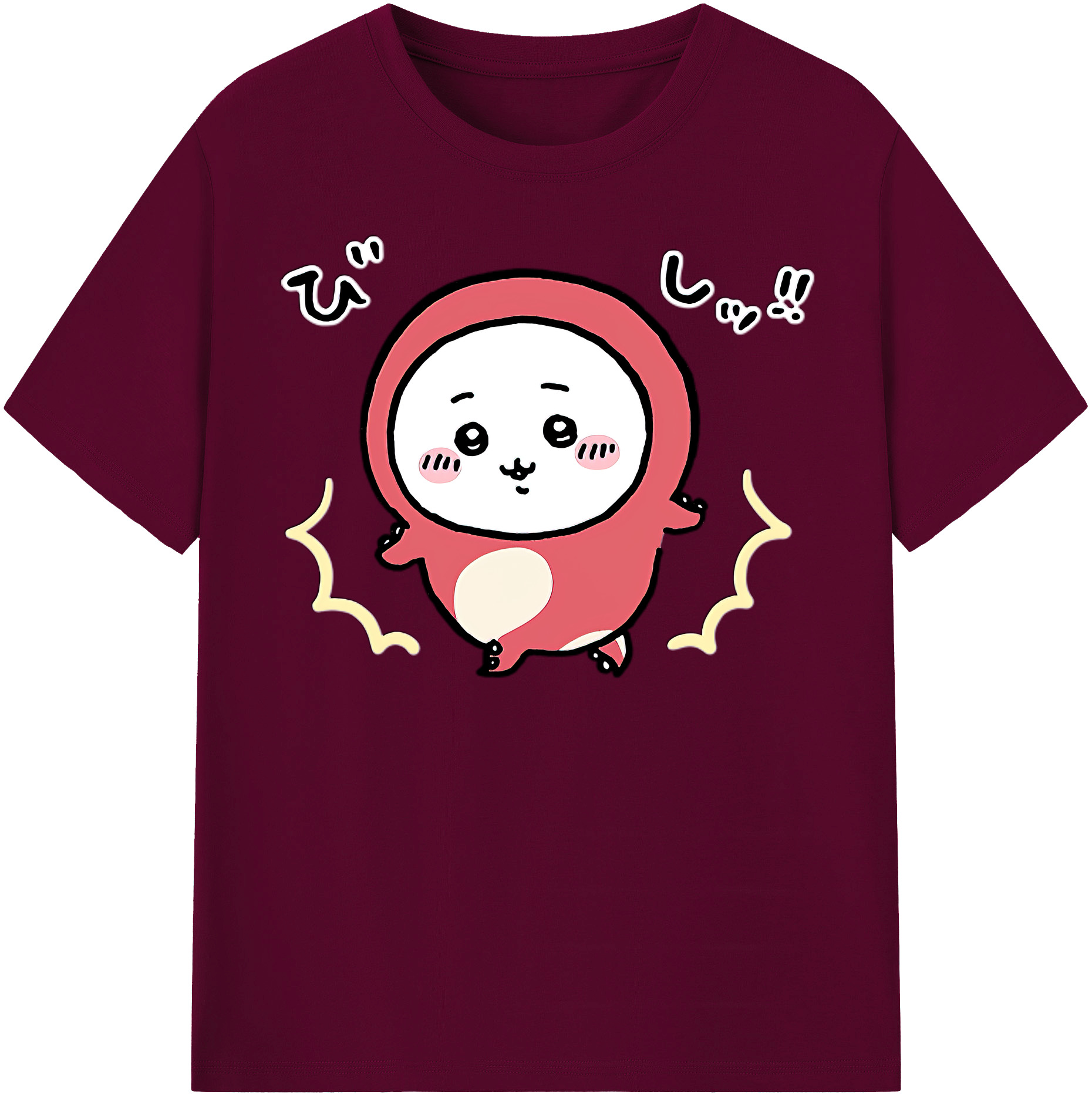 （画像用） ちいかわ ちいかわ Chii-kawa chiikawa レディースカジュアルプリントTシャツ（綿100％）